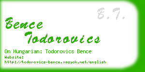 bence todorovics business card